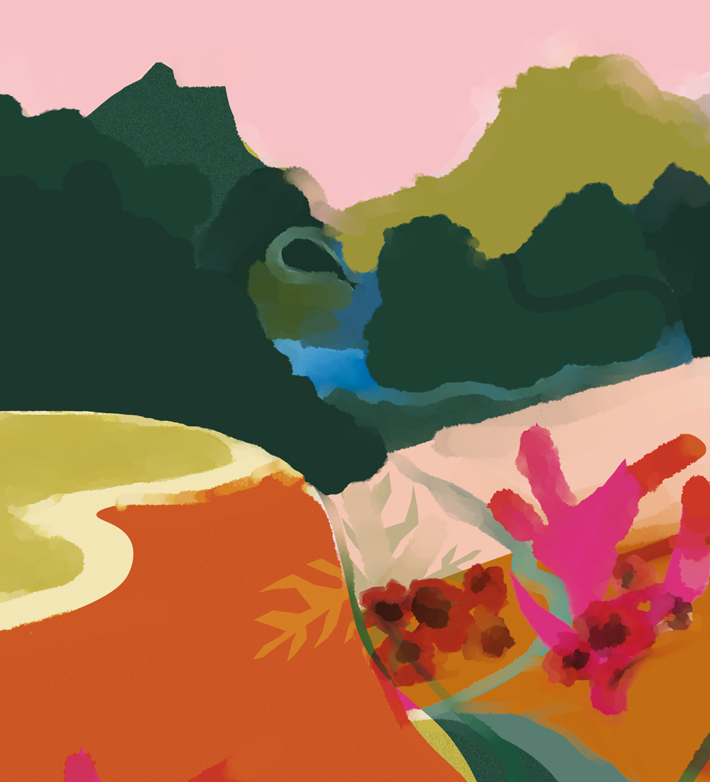 En illustration ur boken Hjältens resa